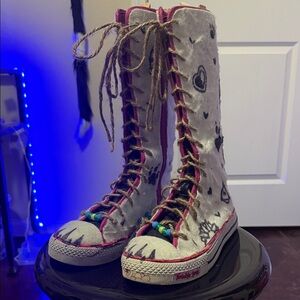 Kids High-Top Sneakers with Heart Design Therian